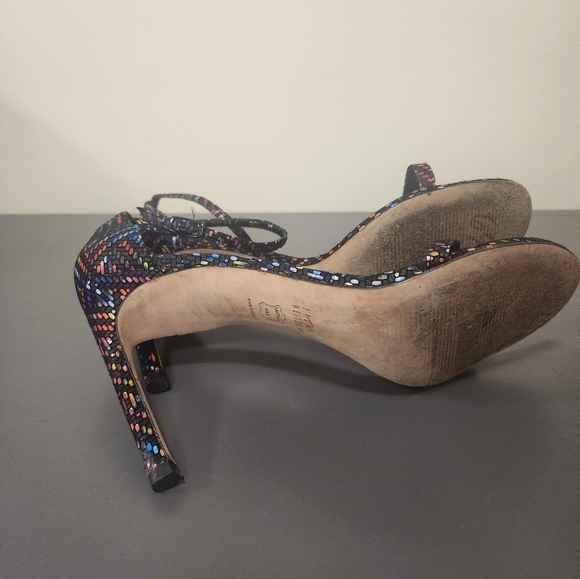 Stuart Weizman Nudist Song Multi Color Sandals Sz 10 M - Picture 13 of 13